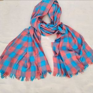 Cotton check handloom scarves